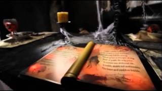 Large Animated Witch Spell Book Light up Moving Talking Halloween Prop Decoration [upl. by Aitetel77]