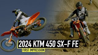 quotThe BEST KTM Ive Ever Rodequot  2024 KTM 450 SXF Factory Edition  First Impression [upl. by Nivalc199]