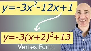 Convert from Standard Form to Vertex Form of a Quadratic Parabola 2 Methods [upl. by Notsgnal452]