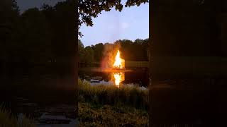 Sankt Hans Aften Skagen Denmark in 360 Midsummer Witch Burning [upl. by Yhtak892]