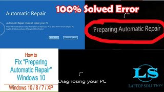 Preparing Automatic Repair  solution  win 78110 √solved Error [upl. by Silenay]