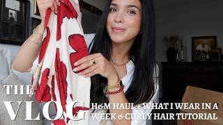 HampM TRYON HAUL  A WEEK OF SUMMER OUTFITS amp CURLY HAIR TUTORIAL  VLOG S5E22  Samantha Guerrero [upl. by Eilyak]