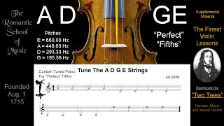 Violin A 440  D G E at quotPerfect Fifthsquot  Tuning Note Sound For a Violin  NO ADS TO SLOW YOU DOWN [upl. by Flita]