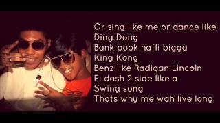 Vybz Kartel Ft Gaza Slim  Reparation Lyrics on Screen [upl. by Jeffery]