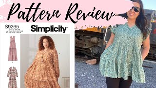 SIMPLICITY  9265 PATTERN REVIEWEASY SUMMER TIERED DRESS [upl. by Ahmed]