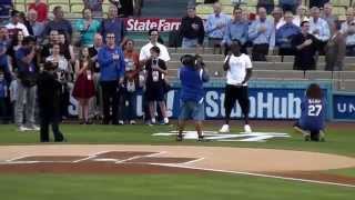 Shawn Stockman of Boyz II Men Sings National Anthem at Dodger Stadium 82212 [upl. by Turner920]