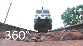 First Time ever 360° CAM Under the Indian Train 3D View of HOG WAP7 Ispat Express [upl. by Wahlstrom]