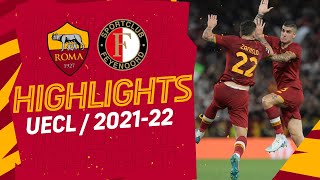 ZANIOLOOOOO  Roma 10 Feyenoord  Conference League Highlights 202122 [upl. by Mcneil]