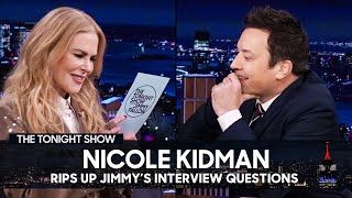 Nicole Kidman Rips Up Jimmy’s Christmas Interview Questions  The Tonight Show Starring Jimmy Fallon [upl. by Eliath]