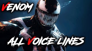 Venom  All Voice Lines  SpiderMan 2 PS5 [upl. by Annahsat535]