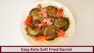 Easy Keto Fried Ravioli Nut Free and Gluten Free [upl. by Nairadal]