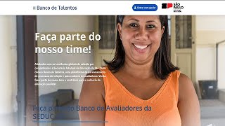 PEB I Estado de SP  INSCRIÇÃO NO BANCO DE TALENTOS [upl. by Emera]