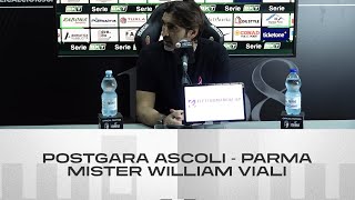 Mister William Viali  Postgara AscoliParma  Ascoli Calcio [upl. by Rebmit282]