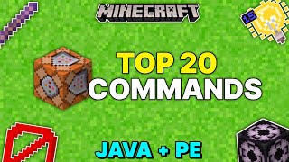 Top 20 Commands in Minecraft  20 cool commands in Minecraft  JAVA  PE [upl. by Matland]