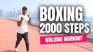 15 Min Boxing Walking Workout  2000 steps  Boxercise [upl. by Suiluj486]