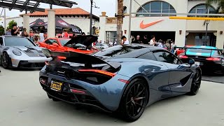 McLaren 720s South OC Cars and Coffee [upl. by Asillam]