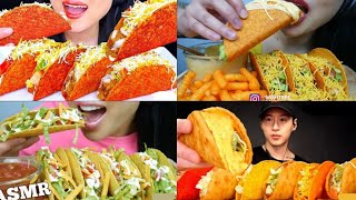 TACOS mukbang compilation  SAS asmr asmr Phan amp Zach Choi  crunchy amp crispy tacos 🌮 [upl. by Delphina38]