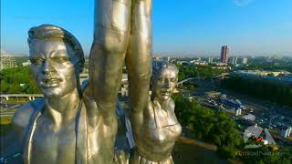 Worker and Kolkhoz Woman  the Famous Soviet Statue in VDNKH Moscow [upl. by Noeht499]