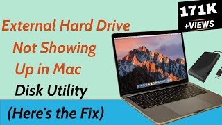 External Hard Drive not showing up in Mac Disk Utility [upl. by Eltrym]