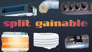 Split gainable ducted split air conditioner التكيف المخفي zoning gainable CLIM GAINABLE REVERSIBLE [upl. by Sekyere54]