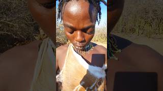 Indigenous hunters in the Bush africa africantribe hadzabetribe food shorts shortsviral [upl. by Lanor]