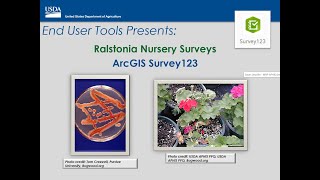 Ralstonia Nursery Surveys Data Collection using ArcGIS Survey123 [upl. by Alake]