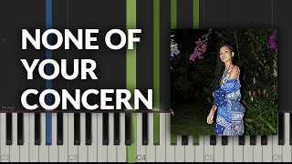 Jhene Aiko  None Of Your Concern Piano Tutorial Synthesia [upl. by Ellehcrad]