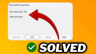FIXED Runtime error 76 quotPath not foundquot in windows 1011 [upl. by Halilad315]