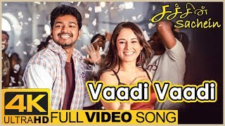 Sachien Tamil Movie Songs  Vaadi Vaadi Full Video Song 4K  Vijay  Genelia  DSP  Santhanam [upl. by Bega148]