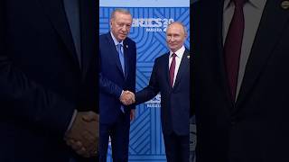 Putin Meets Turkeys Erdogan on Sidelines of Russias BRICS Summit [upl. by Ilahsiav864]