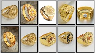 Mens Gold Ring Design  indian mens gold rings designs 2023 [upl. by Nivalc]