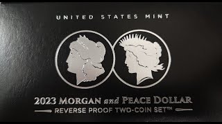 2023 Morgan amp Peace Dollar Reverse Proof Unboxing [upl. by Hnamik]