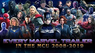 ALL Marvel Cinematic Universe Trailers  Iron Man 2008 to Avengers Endgame 2019 [upl. by Bergess]