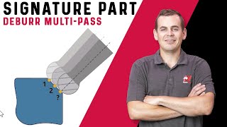 Mastercam Deburr Multipass using Bicycle Suspension Arm  Mastercam 2022 Signature Parts [upl. by Lledo]