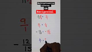 How to find multiplicative inverse or Reciprocal maths shorts shortsfeed ytshorts reciprocal [upl. by Ellehsor]