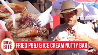 State Fair of Texas Review  Fried PBampJ amp Nevins Ice Cream Nutty Bar Dallas TX [upl. by Liamaj175]