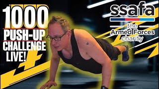 Disabled Veteran Does 1000 Push Ups LIVE For Charity SSAFA  Stream Every Day For A Month Day 25 [upl. by Marjory]