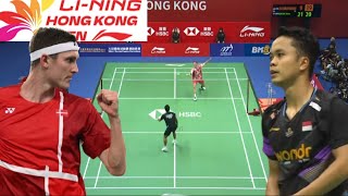 Viktor Axelsen DEN VS Anthony Sinisuka Ginting INA  Semiinal Badminton Hongkong Open 2024 [upl. by Sang717]