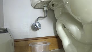 TOILET LEAKING WATER AFTER DELIVERY MAN SLAMMED INTO IN [upl. by Rapsac]