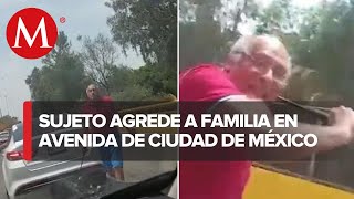 Conductor agrede a familia en avenida Churubusco [upl. by Trik]