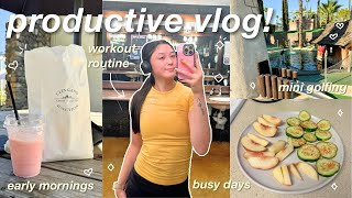 PRODUCTIVE VLOG ✨early mornings going out hot girl workouts romantizing fall etc [upl. by Anyzratak]