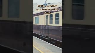 57313 and 57601 pass Reading with a toot [upl. by Gabbey981]