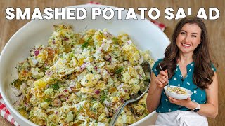 Smashed Potato Salad Recipe  The Best Side Dish for Any Occasion [upl. by Geirk]