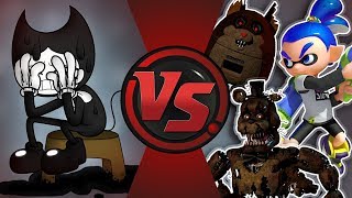 WHY DOES BENDY ALWAYS LOSE Bendy is weaker than Freddy Splatoon Mama and FNAF Bendy vs 🐻 [upl. by Parnell]