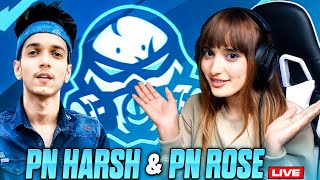 PN HARSH amp PN ROSE LIVE RANK PUSH TO GRANDMASTER 🤩🔥  PNHARSH SHORTS PNROSE FREEFIRELIVE [upl. by Nannerb]