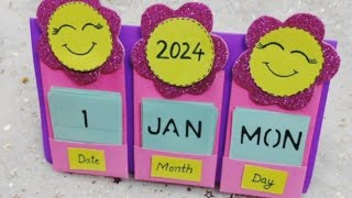 DIY Desk Calendar 🤩Easy amp Cute Desk Calendar [upl. by Yztim]