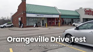 Orangeville Drive Test Centre Full G Road Test 2024  Route 1 via Buena Vista Drive [upl. by Teak]