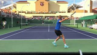 Alexander Zverev  IW Practice Court Level 4k 60fps [upl. by Goodwin11]