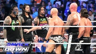 Roman Reigns amp The Usos vs AJ Styles Gallows amp Anderson  SixMan Tag Team SmackDown May 5 2016 [upl. by Nicholas]