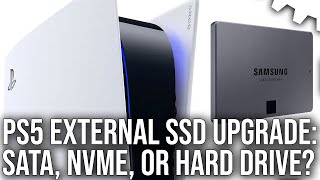 PS5 External SSD Testing SATA vs NVMe vs Hard Drive  BackCompat Titles  ReadWrite Speed Tests [upl. by Suedaht]